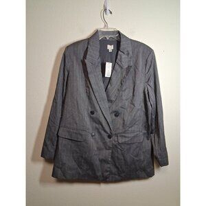 NWT A New Day Suit Jacket Blazer Business Casual Pin Stripe Gray Sz XL MSRP $40